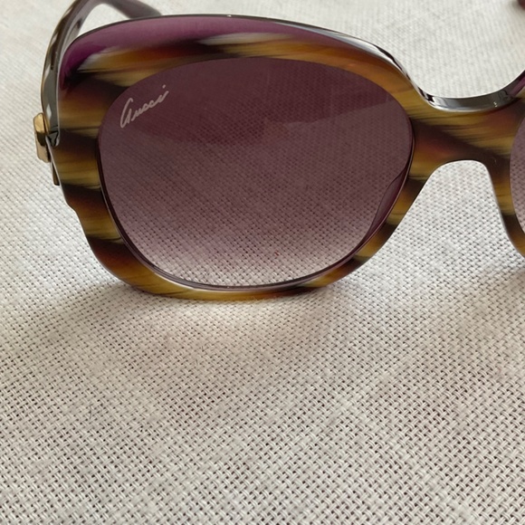 •Gucci Brown Violet Horn GG3189/S Sunglasses main image 9